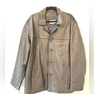 Wilsons Leather Black Trench Coat